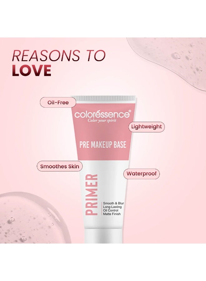 COLORESSENCE Primer Pre Makeup Base for Face Women, 30ml | All Skin Types | Long Lasting | Lightweight | Matte Finish | Oil Control | Waterproof - Image 2